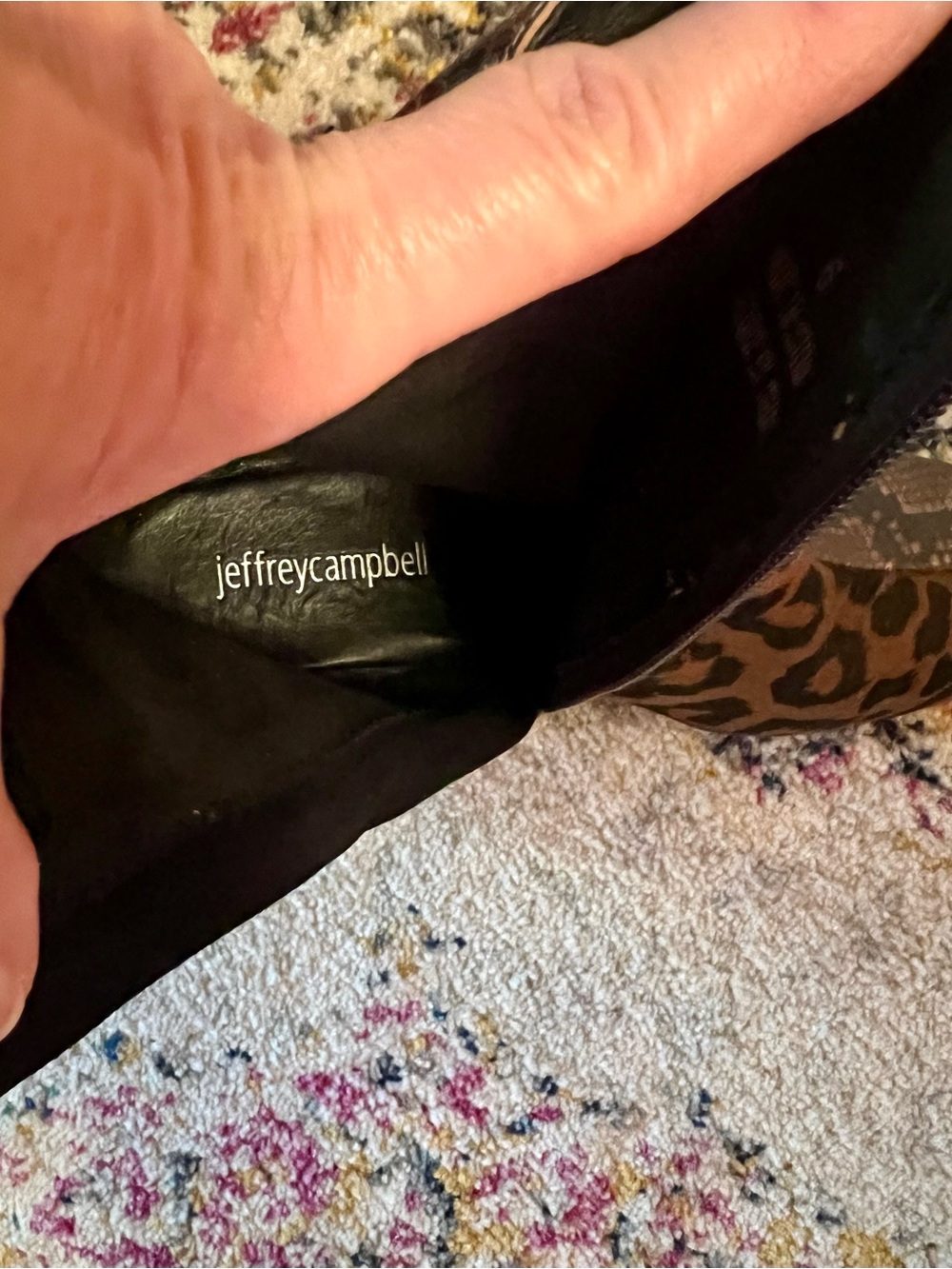 🤎🖤NWOT Jeffrey Campbell Godard Leopard Print/Snakeskin Ankle Boots🖤🤎 - Picture 6 of 9